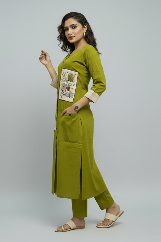 Season's Touch Embroidery Cotton Coord Set