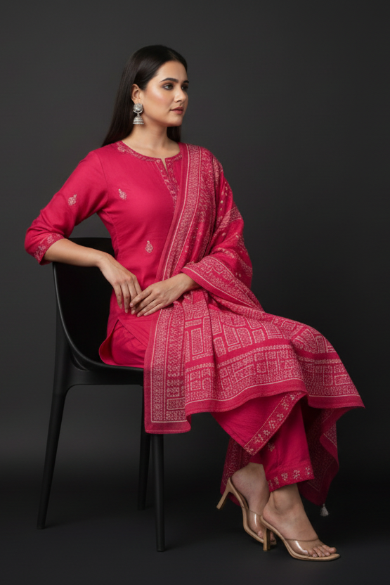 Evening of Shiuli Cotton Kurti Set