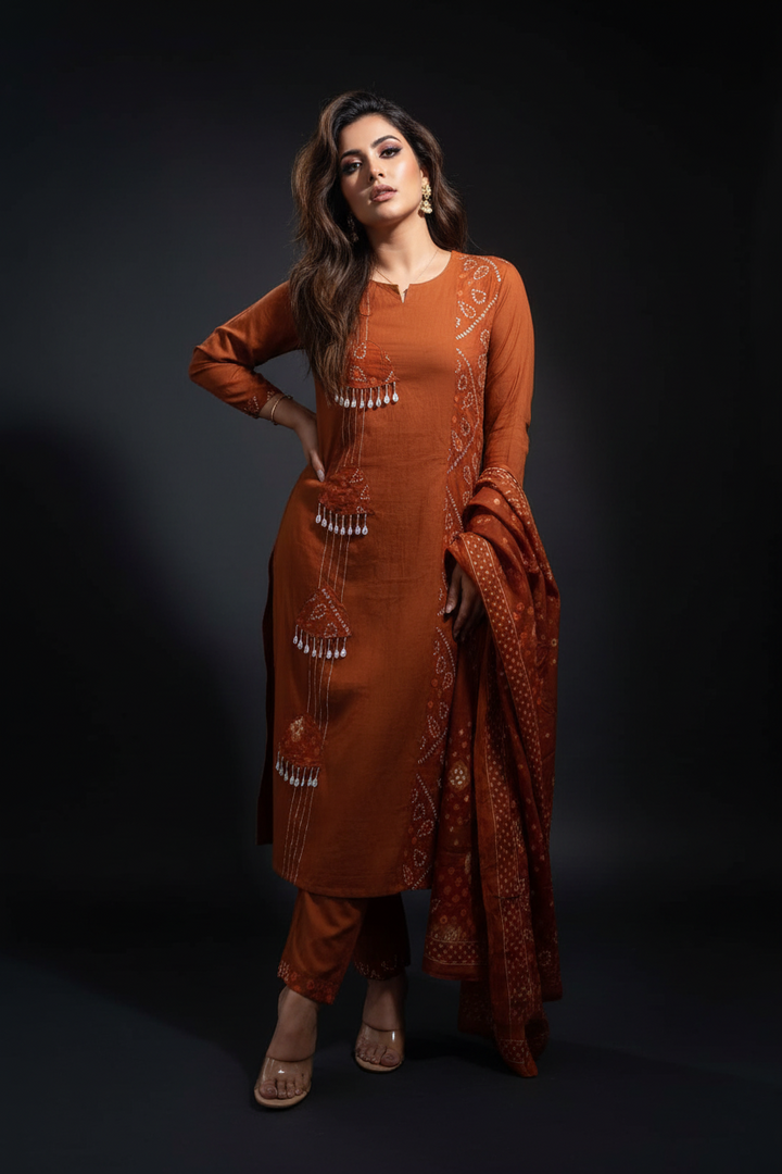 Evening of Shiuli Cotton Kurti Set