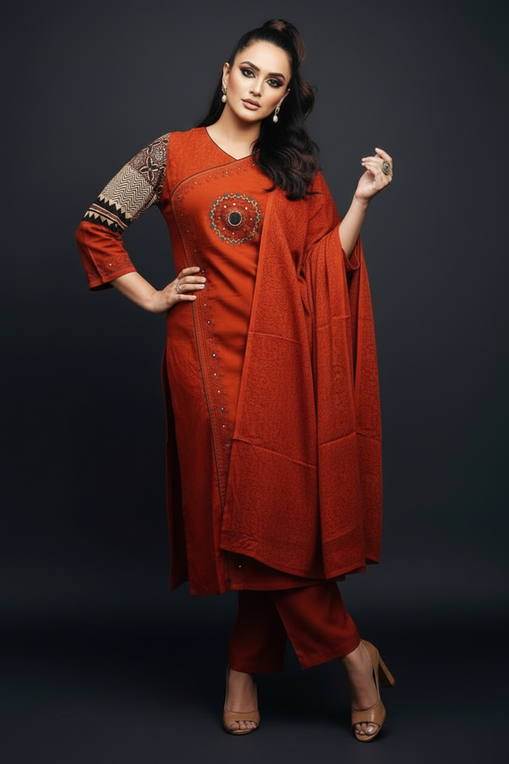 Garland of Spring Cotton Kurti Set