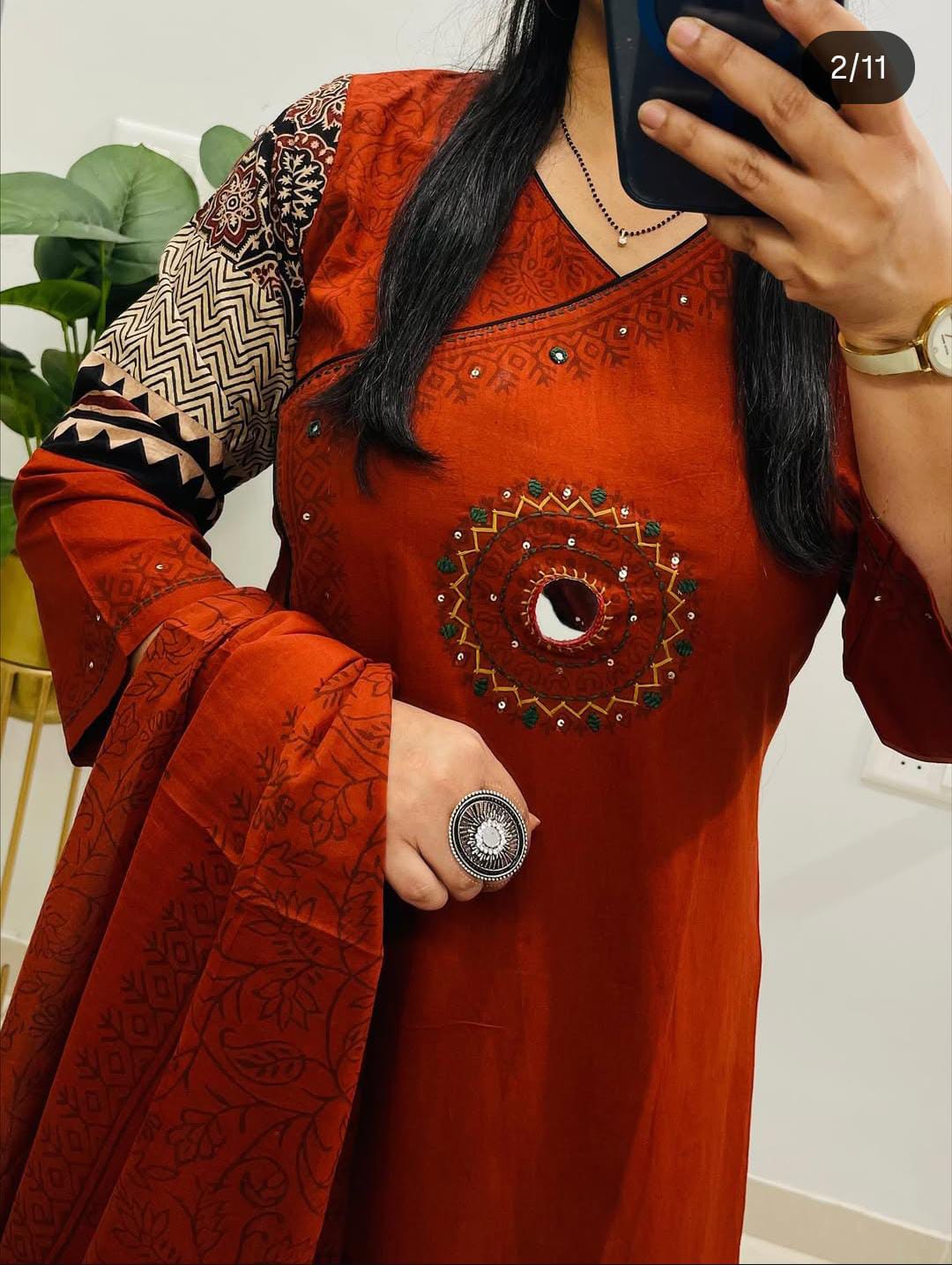 Garland of Spring Cotton Kurti Set