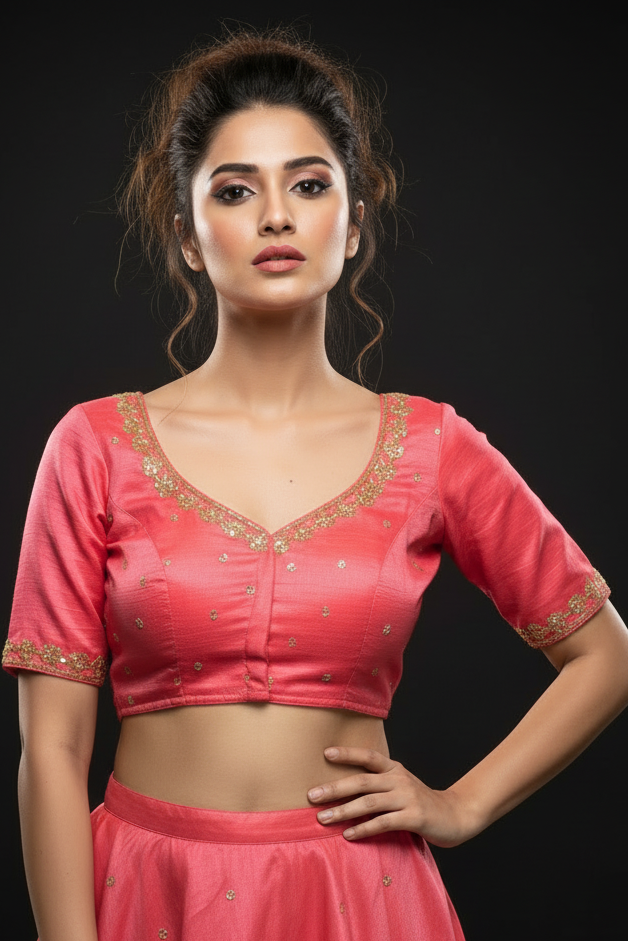 Florea Designer Vichitra Silk Blouse
