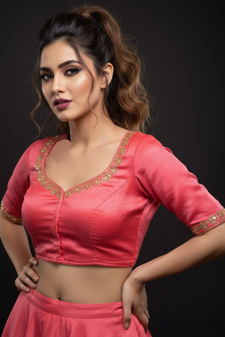 Florea Designer Vichitra Silk Blouse