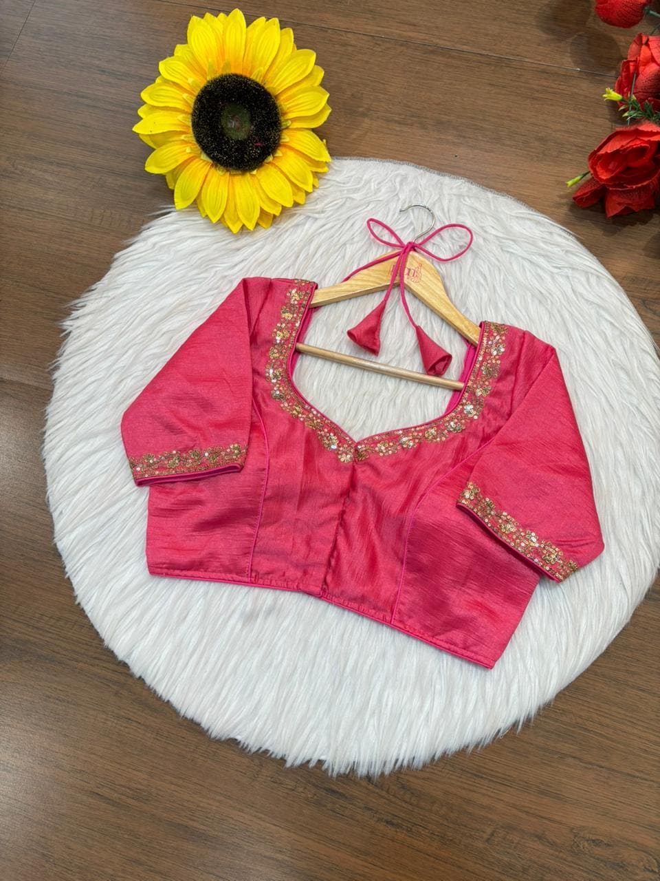 Florea Designer Vichitra Silk Blouse