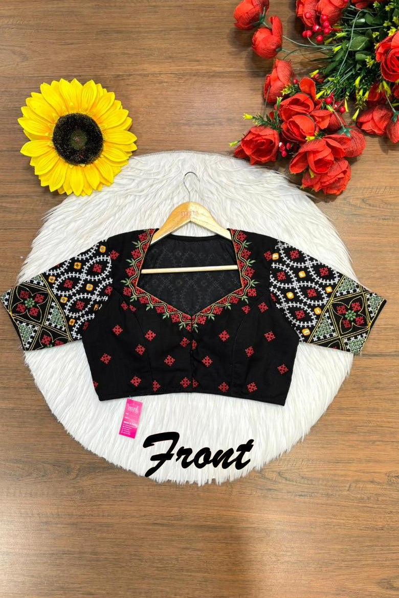 Kutch Style Vichitra Silk Blouse