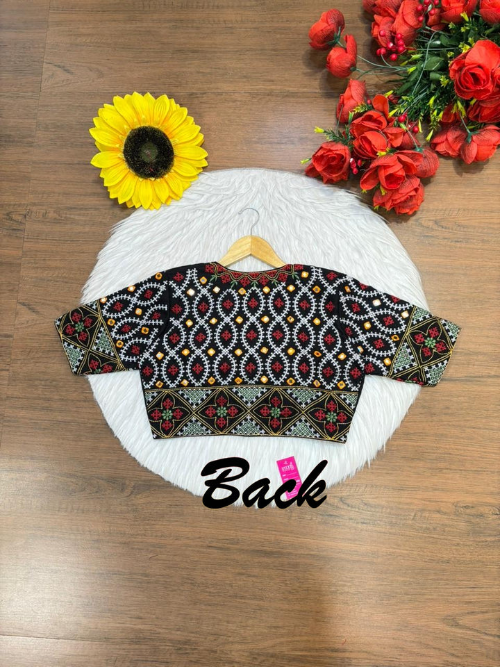 Kutch Style Vichitra Silk Blouse