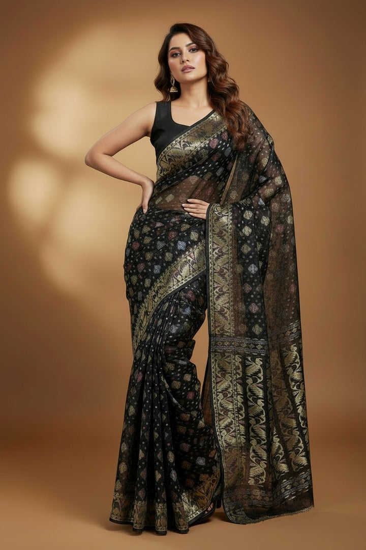 Debottama Dhakai Jamdani Saree