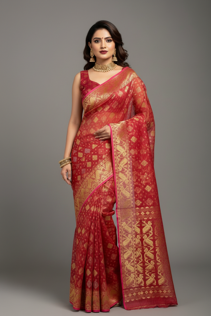 Debottama Dhakai Jamdani Saree
