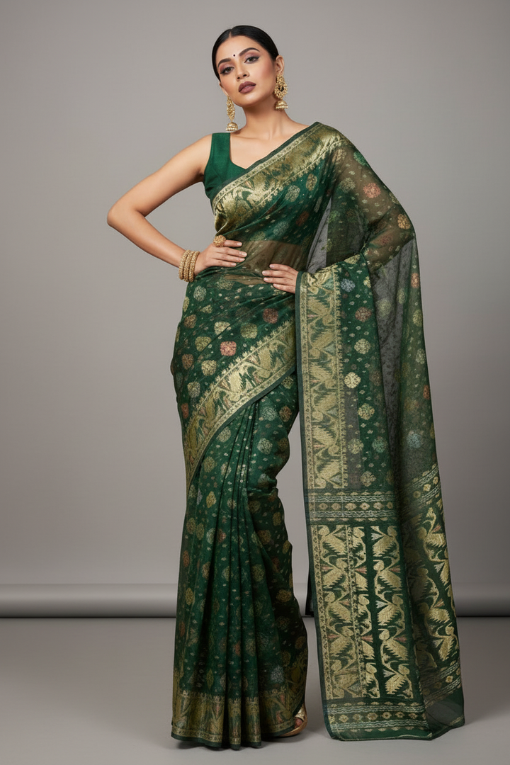 Debottama Dhakai Jamdani Saree