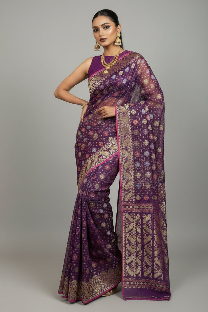 Debottama Dhakai Jamdani Saree