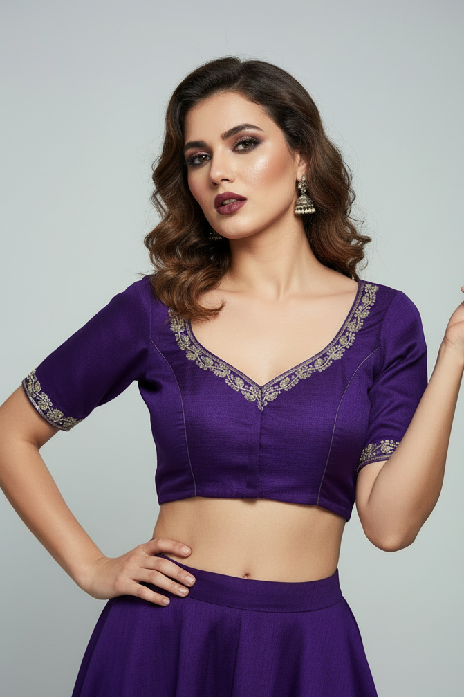 Florea Designer Vichitra Silk Blouse