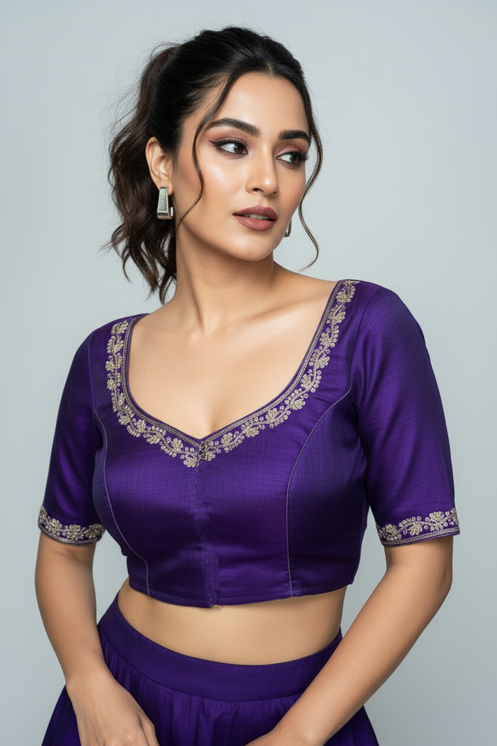 Florea Designer Vichitra Silk Blouse