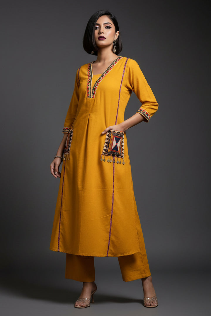 A Dreamy Evening Cotton Kurti Set