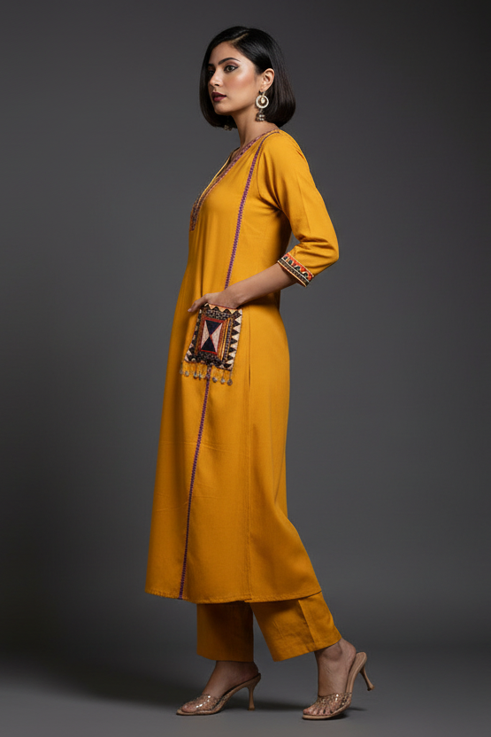 A Dreamy Evening Cotton Kurti Set