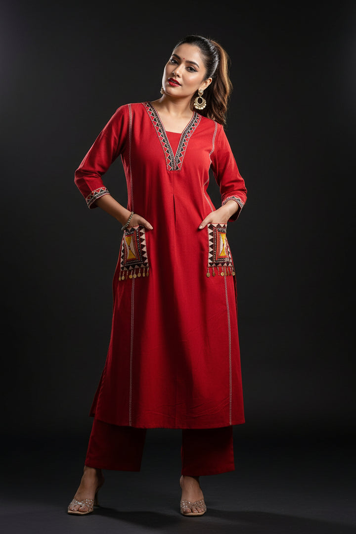 A Dreamy Evening Cotton Kurti Set