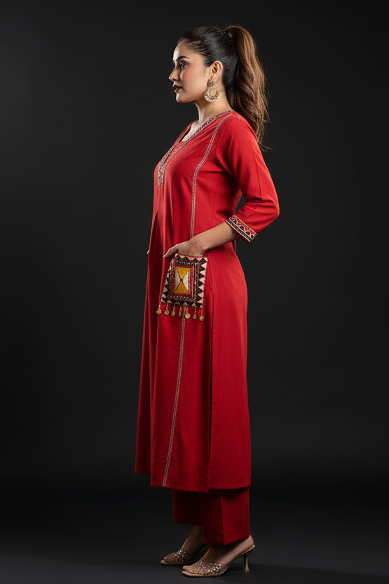 A Dreamy Evening Cotton Kurti Set