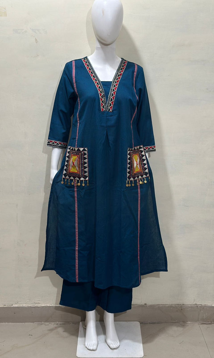 A Dreamy Evening Cotton Kurti Set