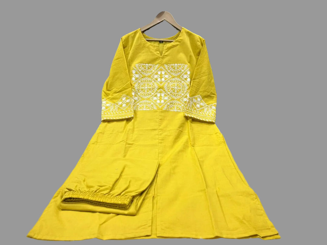 Painting Soul Designer Cotton Kurti Set