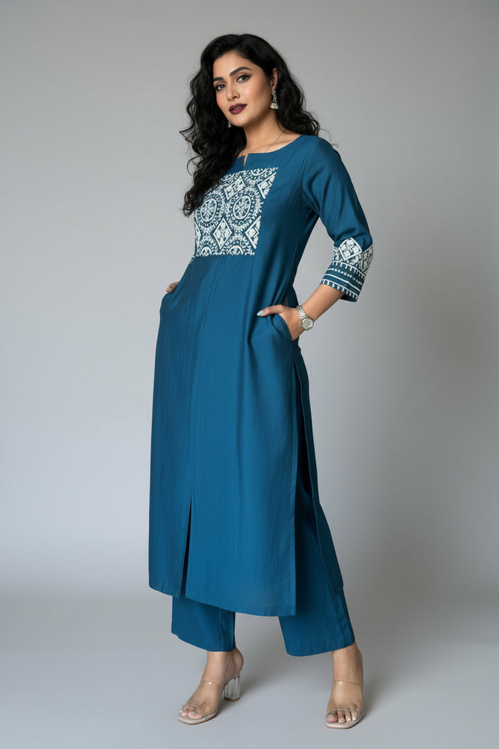 Painting Soul Designer Cotton Kurti Set