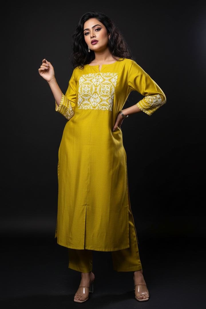 Painting Soul Designer Cotton Kurti Set