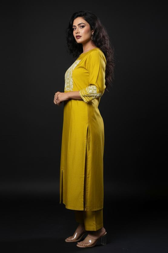 Painting Soul Designer Cotton Kurti Set