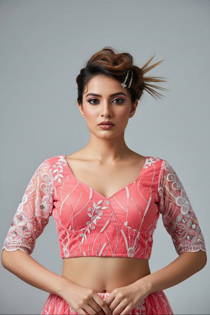 Too Perfect Designer Net Blouse