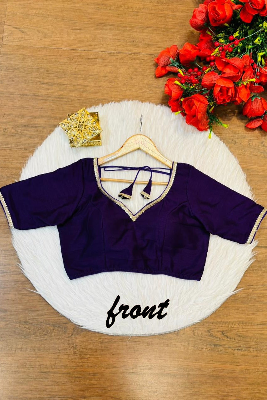 Flashline Designer Vichitra Silk Blouse