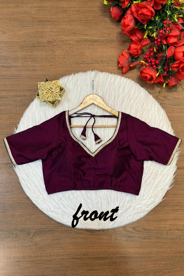 Flashline Designer Vichitra Silk Blouse