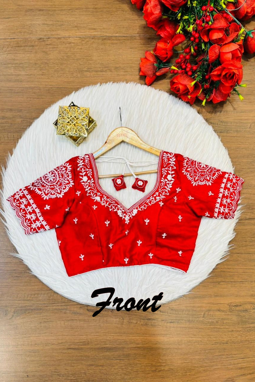 Disco Dust Designer Vichitra Silk Blouse