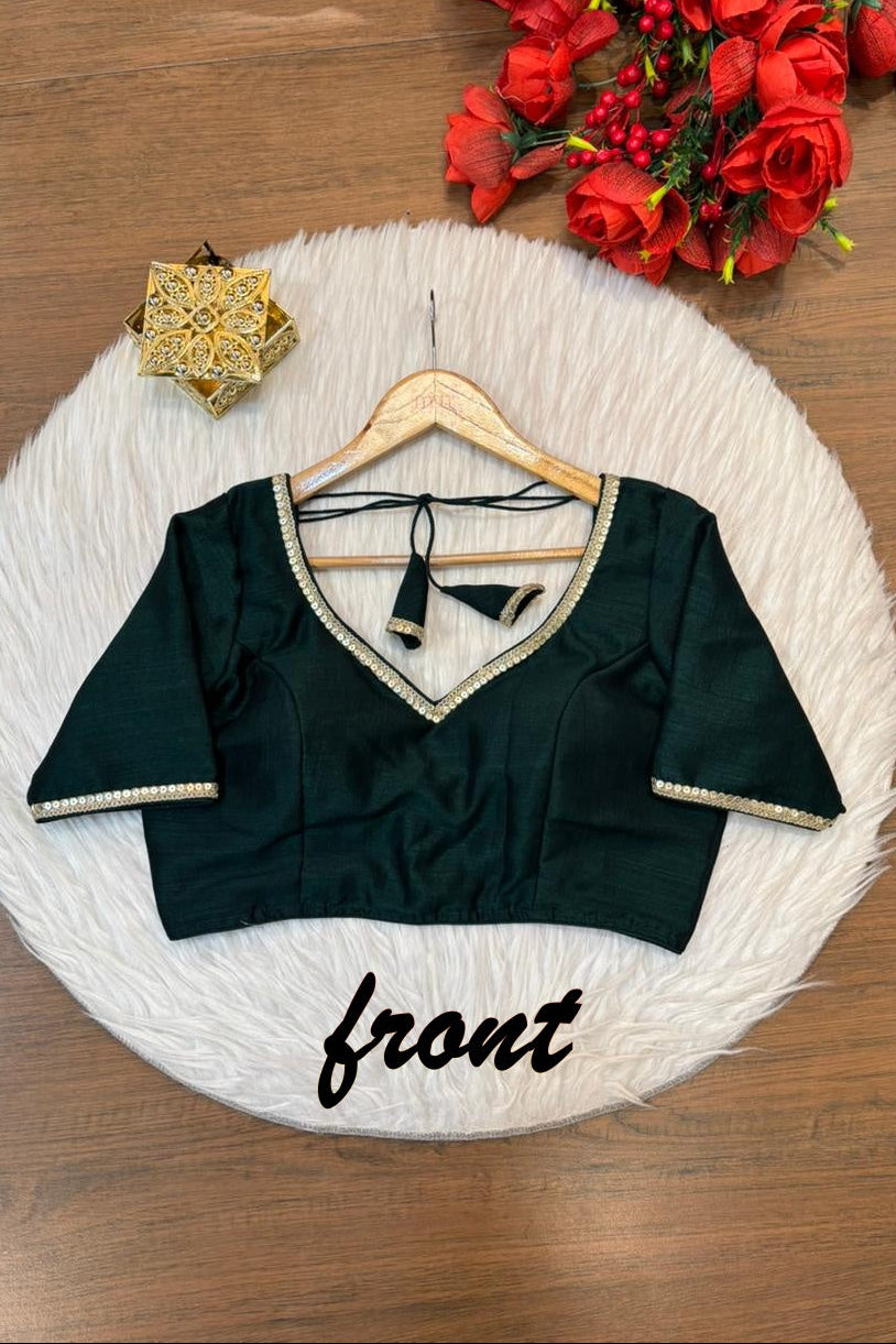 Flashline Designer Vichitra Silk Blouse