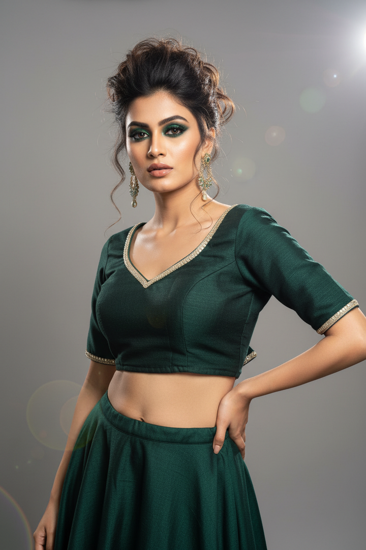 Flashline Designer Vichitra Silk Blouse