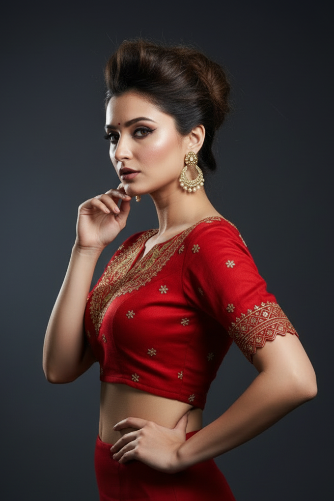 Each Stitch Designer Cotton Silk Blouse