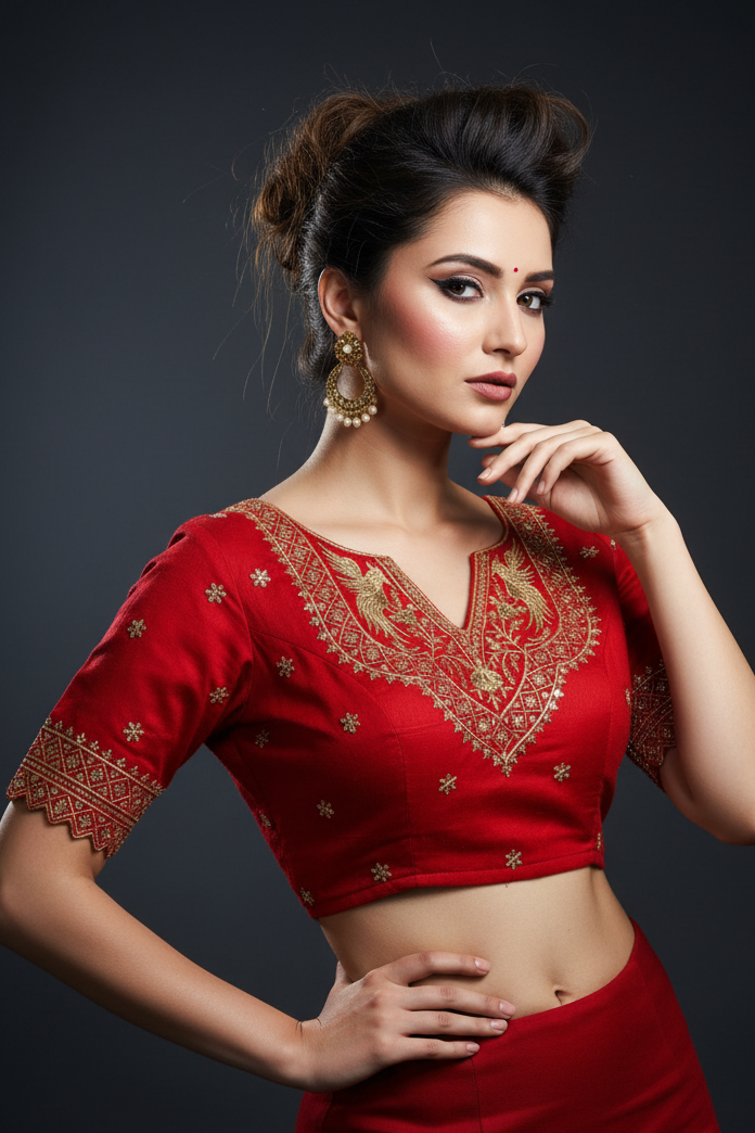 Each Stitch Designer Cotton Silk Blouse