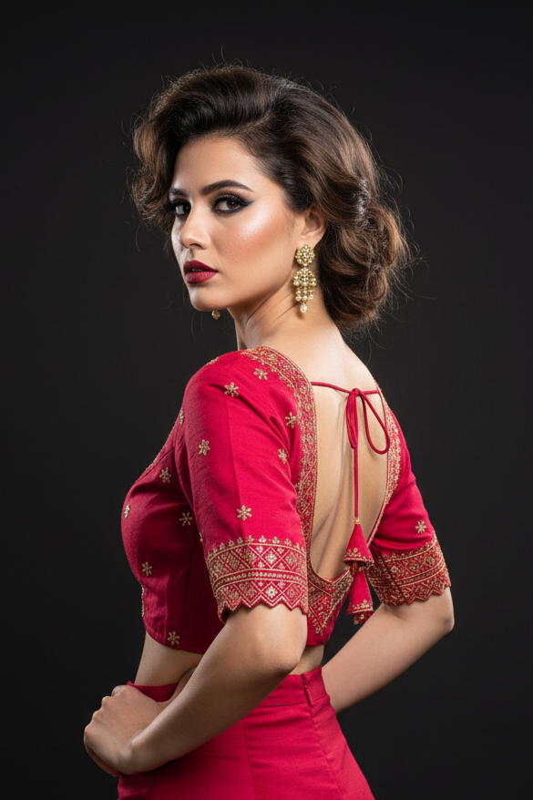 Each Stitch Designer Cotton Silk Blouse