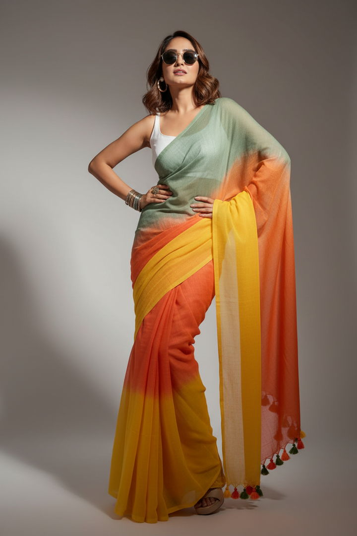 Neer Tulika Mul Cotton Saree