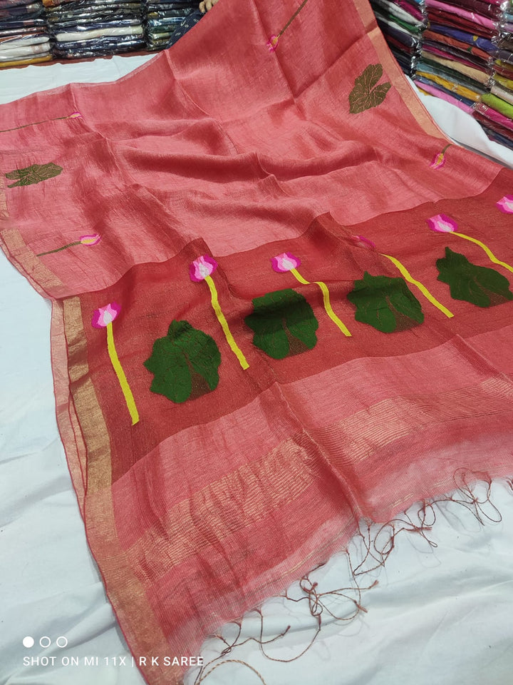 Sonar Mohor Tissue Linen Saree