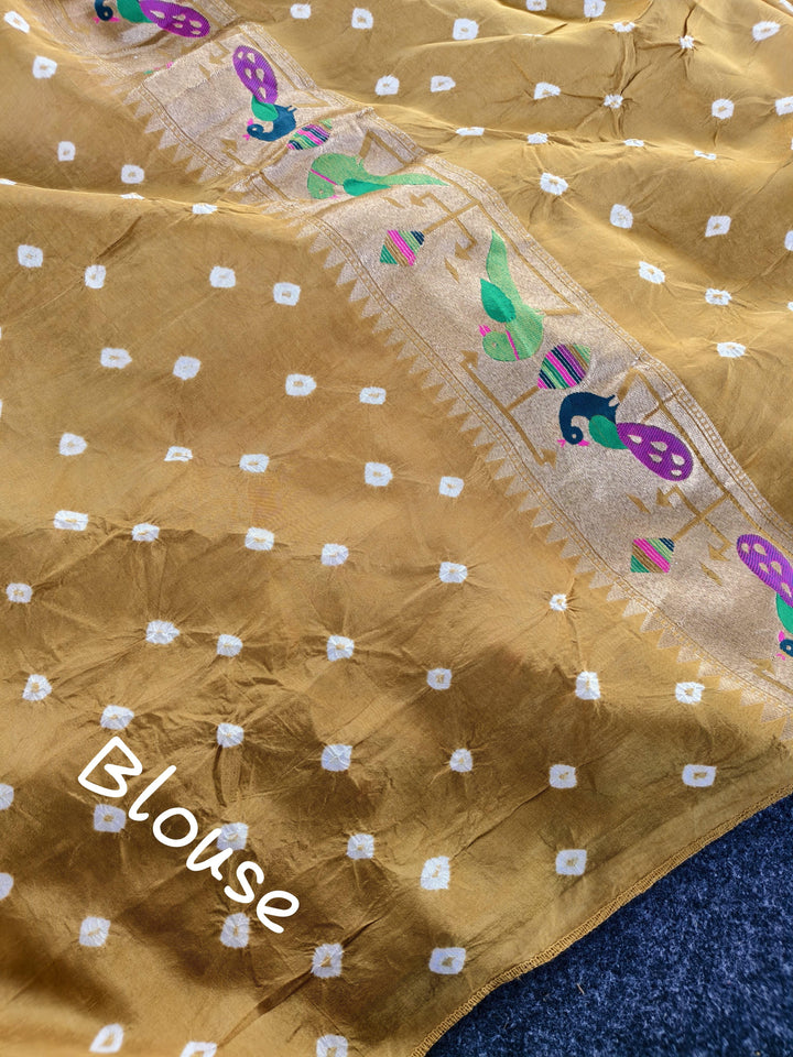 Golden Essence Paithani Silk Saree