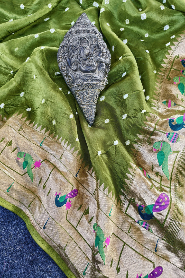 Golden Essence Paithani Silk Saree