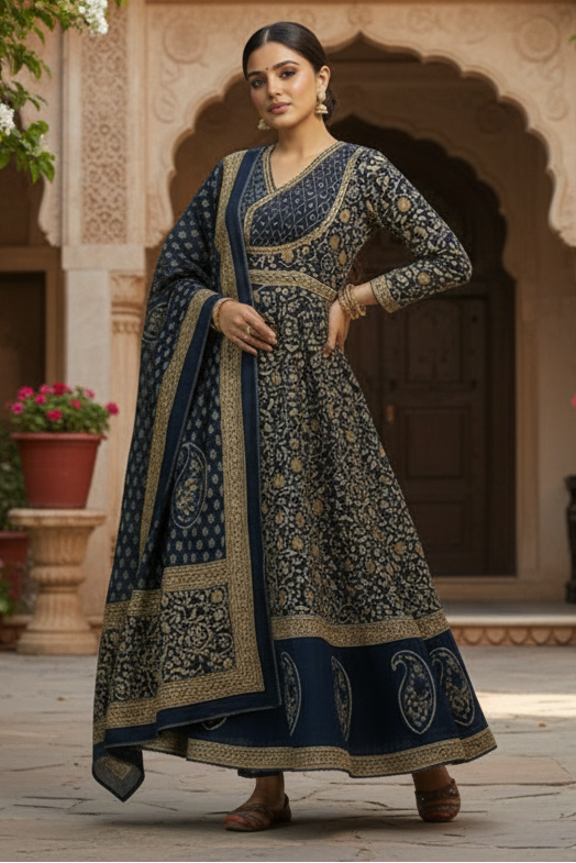 Rich and Traditional Cotton Kurti Set