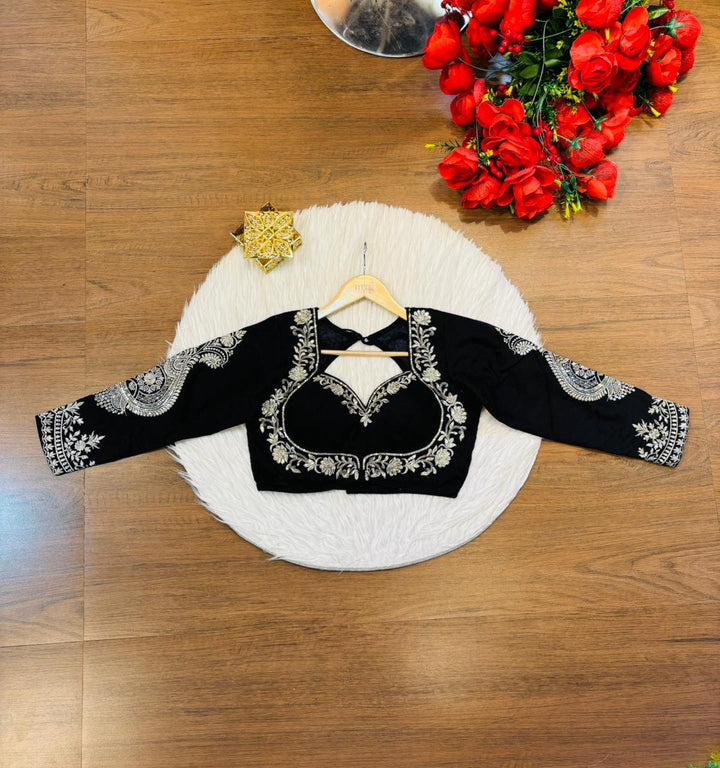 Anvesha Black – Full Sleeve Festive Saree Blouse