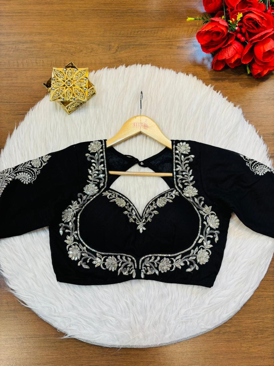 Anvesha Black – Full Sleeve Festive Saree Blouse