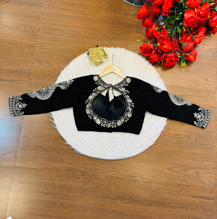 Anvesha Black – Full Sleeve Festive Saree Blouse