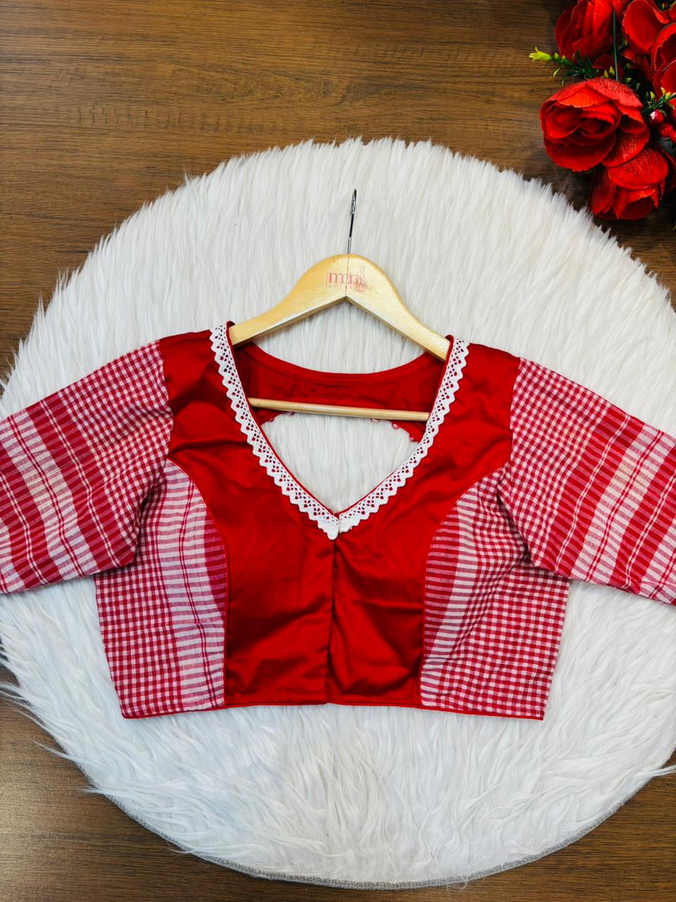 Bihu Rani-Gamcha Designer Blouse