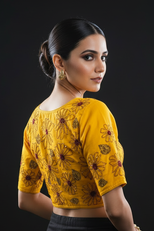 Frame Of Kantha Stitch Blouse