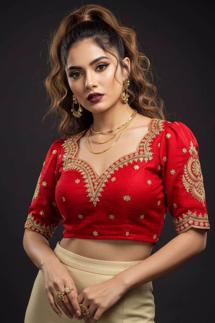 Suhani Aura - Vichitra Silk Blouse
