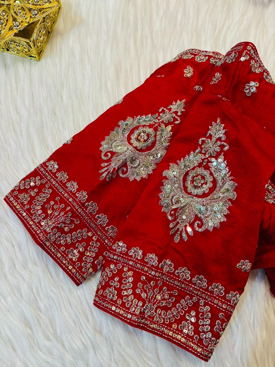 Unparalleled Style- Vichitra Silk Blouse