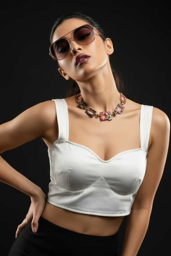 Fantastic Five-Solid Fancy Designer Blouse