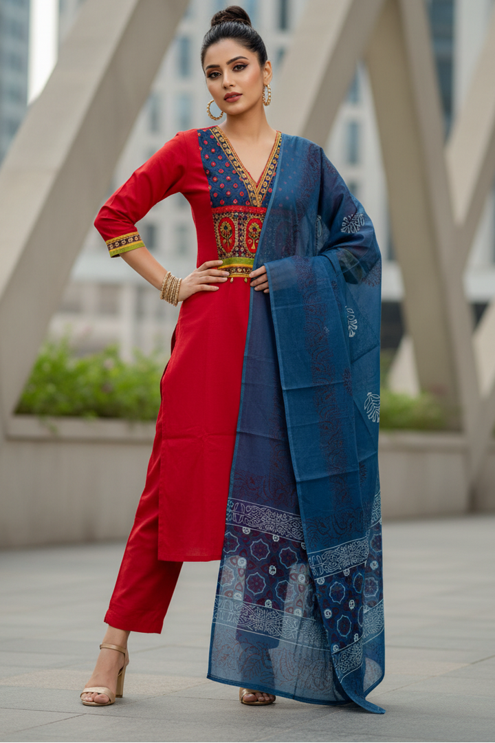 Grace of Glory Cotton Kurti Set