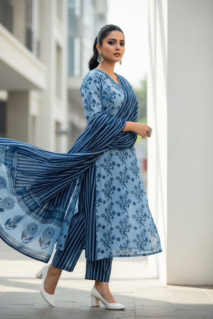 Mourika Cotton Kurti Set