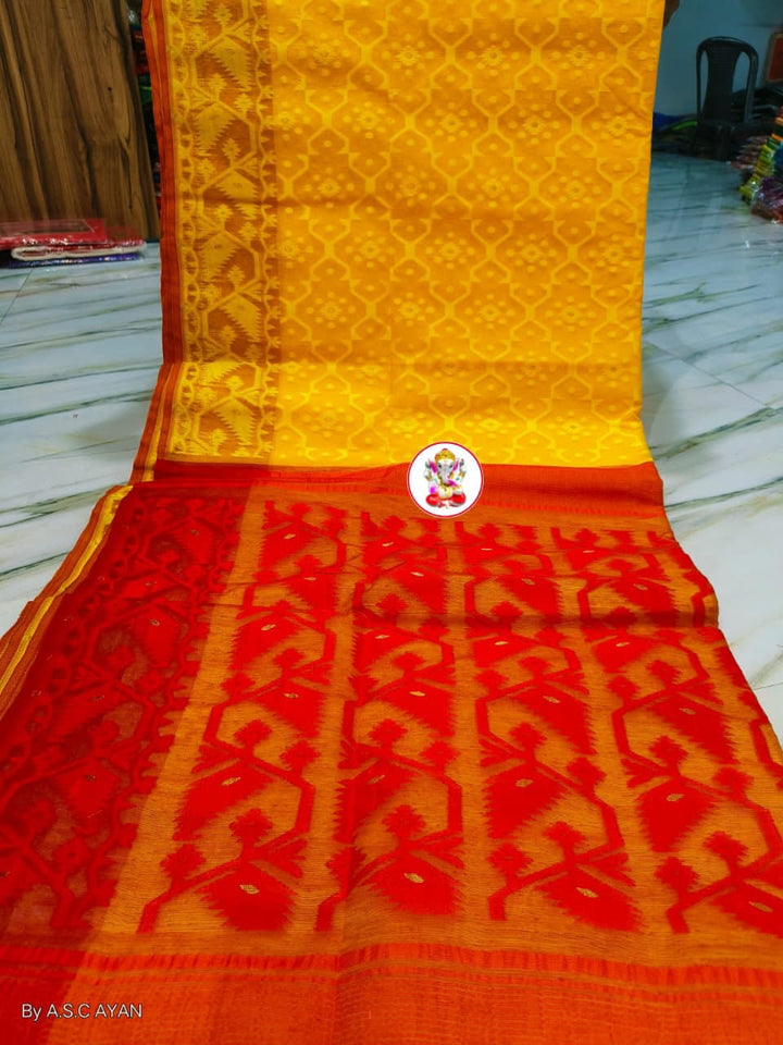 Dhruva tara Dhakai Jamdani Saree